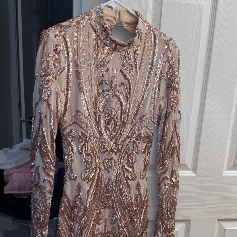 Open back sparkly dress